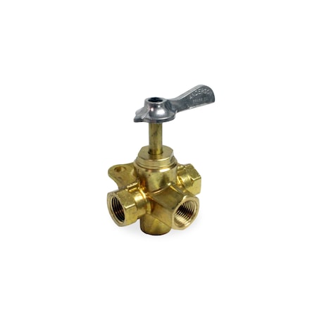Velvac 4-Way Fuel Cock Valve 3/8 Fpt 060001